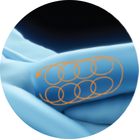 Illustration of a treatment path on the inner thigh for PicoSure Pro laser treatment in London